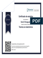 Certificado Tecnico en Electronica