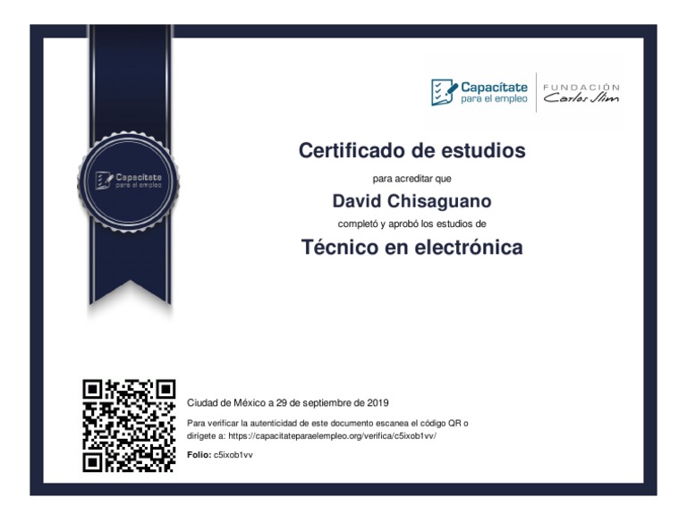 Certificado Tecnico En Electronica Pdf