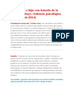 Amenazar A Hija Con Botarla de La Casa Constituye Violencia Psicológica