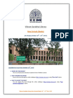 Vikram Sarabhai Library: New Arrivals (Books)