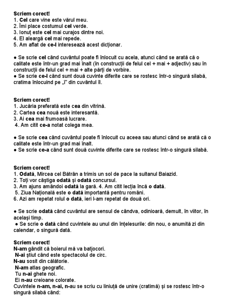 Scriem Corect Pdf