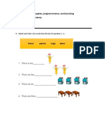 Subject: Quiz 1 (School Supplies, Progressive Tense, and Describing Location (Preposition) ) Class: 2 Grade Date: August 12, 2020