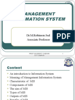 Management Information System: Dr.M.Robinson Joel Associate Professor