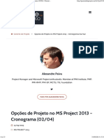 Projeto No MS Project 2013 - Cronograma