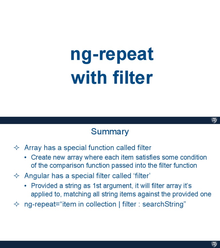 AngularJS ng-repeat with Filter Usage | PDF | Teaching Methods ...