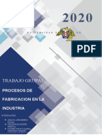 Procesos de Fabricacion en La Industria