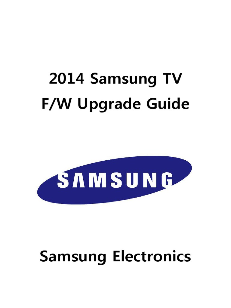 Samsung Series 4 TV Firmware Update Guide | PDF