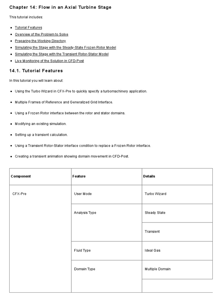 Chapter 14 - Flow in An Axial Turbine Stage CFX | PDF | Turbine | Fluid ...