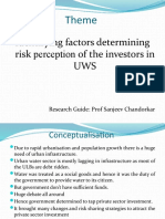 Theme: Identifying Factors Determining Risk Perception of The Investors in UWS