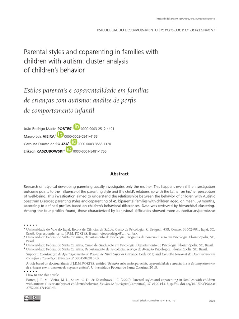 Parental Styles and Coparenting in Autism | PDF | Autism Spectrum ...
