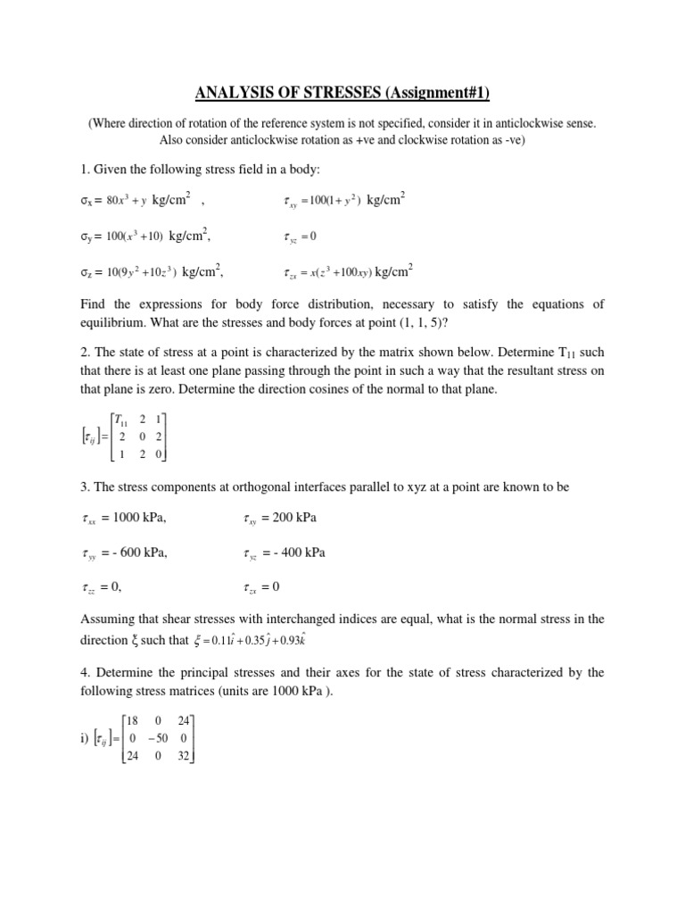 Stress Analysis Calculations Overview | PDF | Stress (Mechanics ...