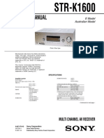 Sony STR K1600 Service Manual