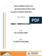 REPORTE DE LECTURA U.1 FISICA GENERAL JLMR