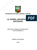 La Teoria Linguistica y Los Enfoques Lenguaje y Funcionamiento