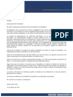 Álvaro Uribe presenta su carta de renuncia al Senado 