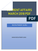 Current Affairs March 2018 PDF: Recruitment - Guru