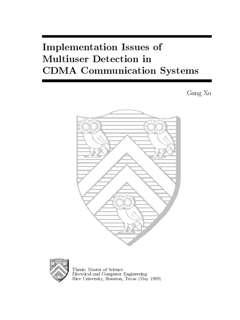 Multiuser Detection in CDMA Systems | PDF | Channel Access Method ...