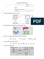 Evaluación de Matemáticas - Fracciones PDF