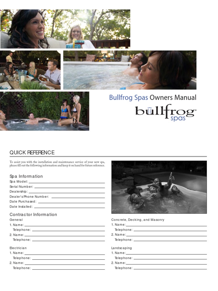 Bullfrog Manual 2013 | PDF | Hyperthermia | Nature