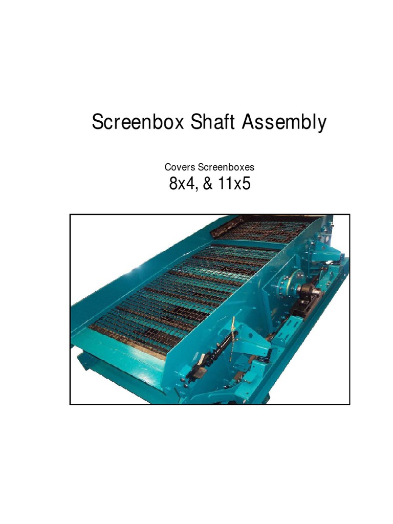 Screenbox Shaft Assembly Instructions | PDF | Bearing (Mechanical ...