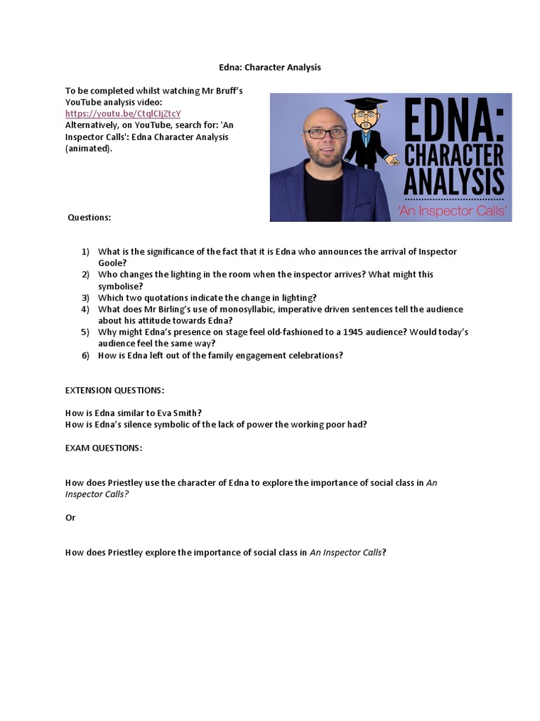 An Inspector Calls Worksheets | PDF
