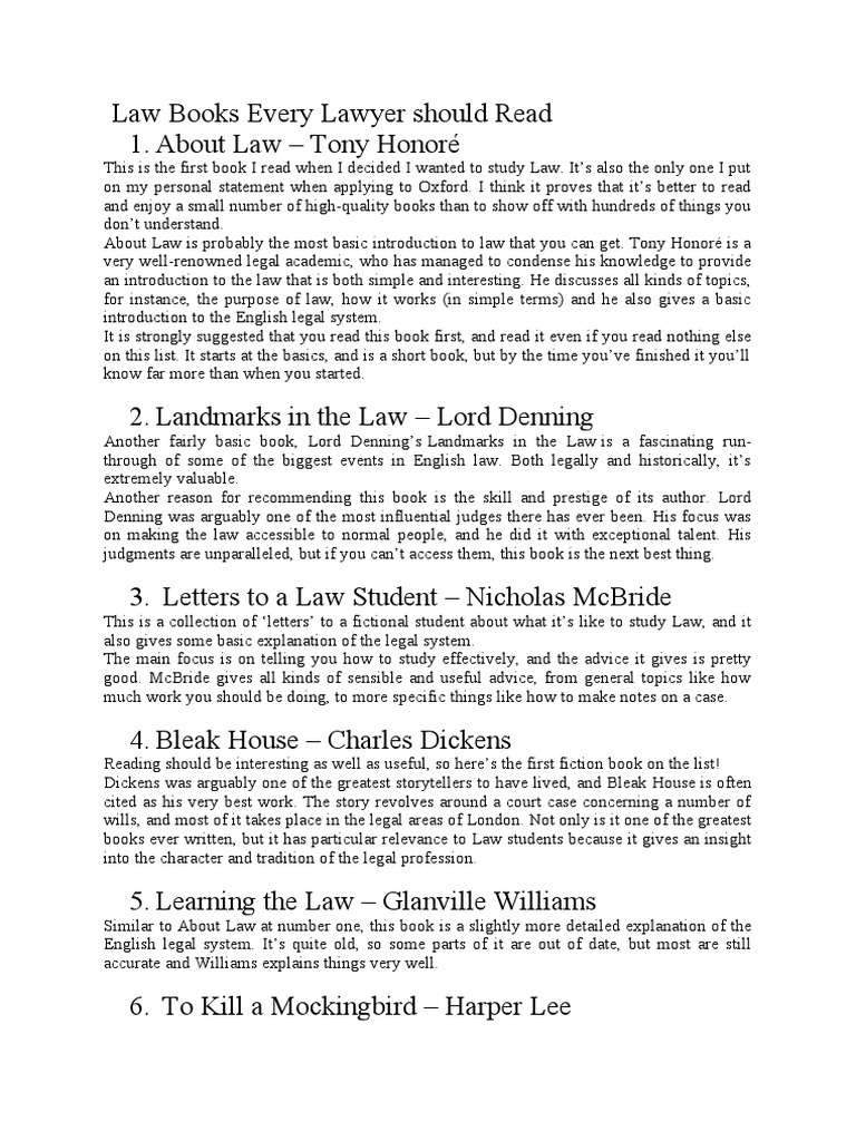 Law Books Every Lawyer Should Read PDF Jurisprudence Justice