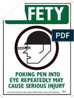 Poking Pen Into Eye Repeatedly May Cause Serious Injury