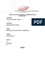 DERIVADAS DE FUNCIONES LOGARITMICAS