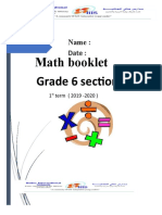 Booklet Grade 6 Math' 2018-2019