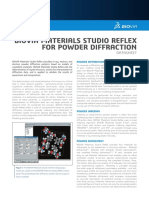 Biovia Materials Studio Reflex For Powder Diffraction: Datasheet