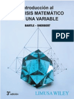 Robert G. Bartle - Donald R. Sherbert - Introducción Al Análisis Matemático de Una variable-Limusa-Wiley (2010) PDF