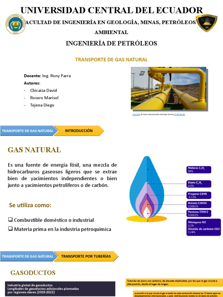 Transporte de Gas Natural | PDF | Gas natural | Gas natural licuado