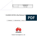 HUAWEI E5787s-33a Release Notes V1.0: Huawei Technologies Co., LTD