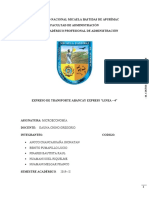 Análisis del servicio de transporte urbano Línea - 4 en Abancay