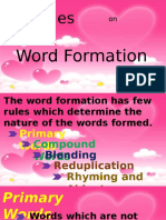 Rules On Word Formation