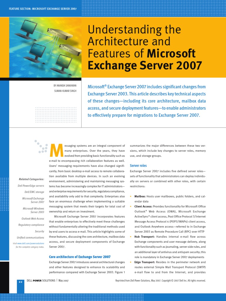 20070389 | PDF | Microsoft Exchange Server | Microsoft Outlook