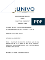 Eventos Adversos en Los Ultimos 10 Años en EL Salvaador