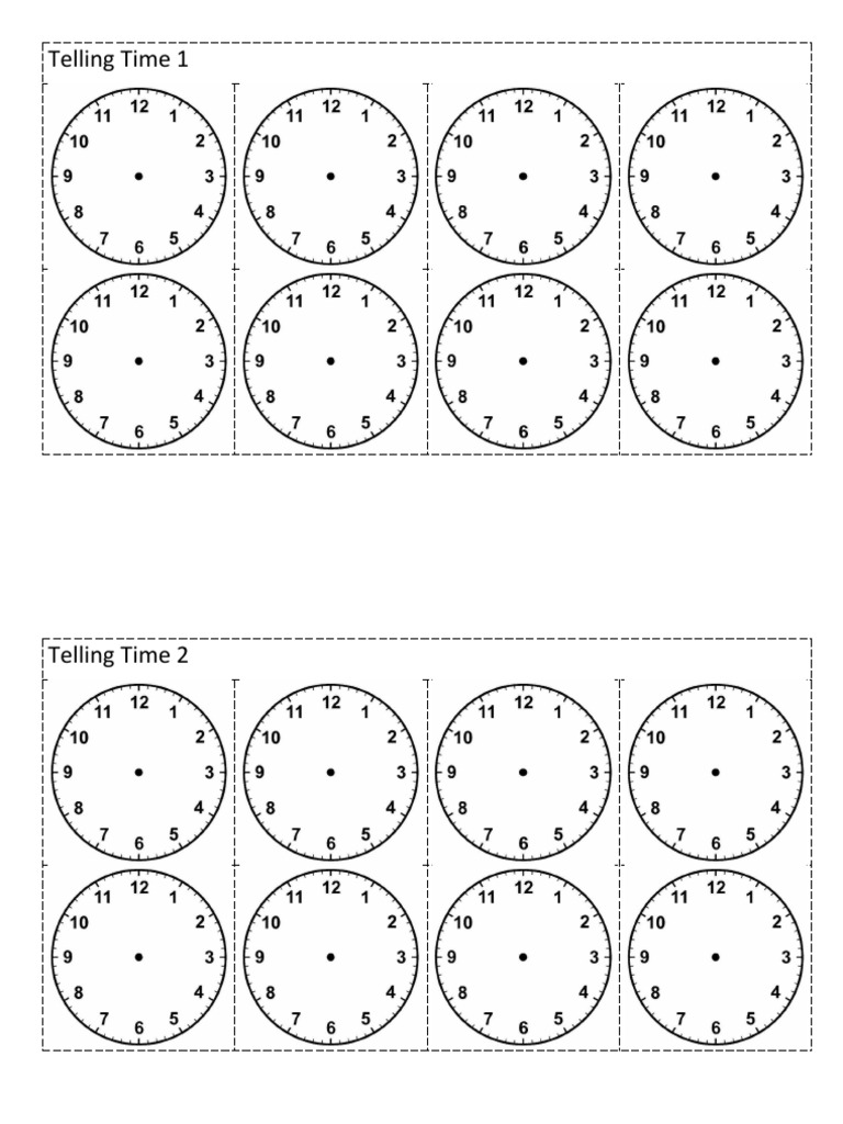 Telling Time Sheets | PDF