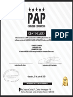 Certificado de conclusão de curso de Atendente de Farmácia