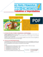 Sucesos Probables e Improbables para Cuarto de Primaria PDF