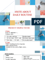Write About Daily Routine