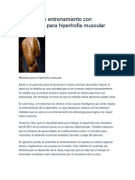 Métodos de Entrenamiento Con Sobrecarga para Hipertrofia Muscular