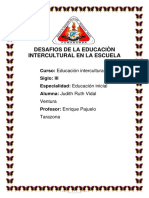 Desafios de La Educaciòn Intercultural en La Escuela PDF
