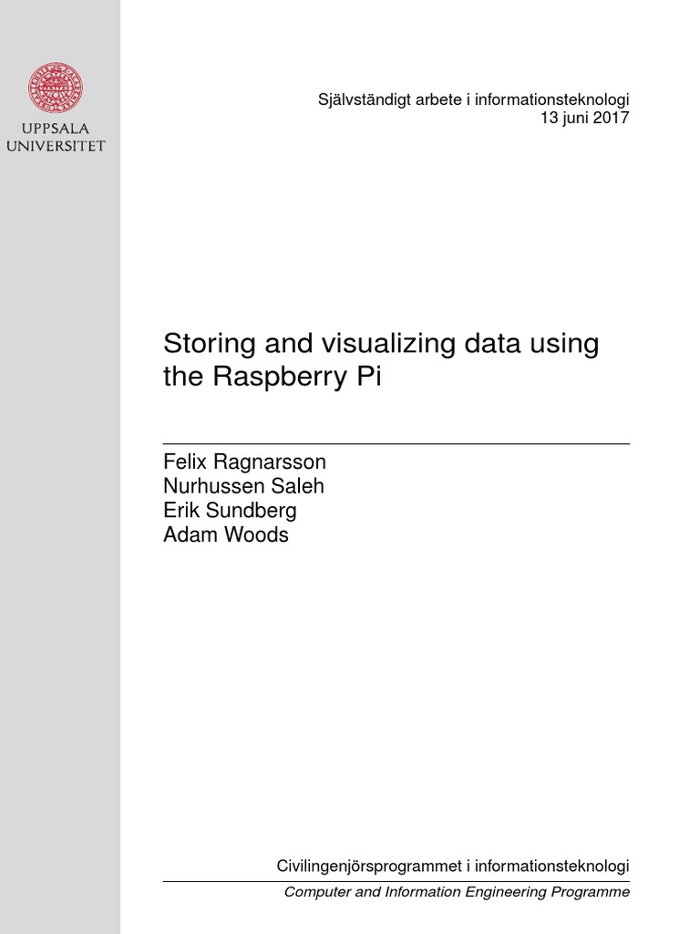 Storing and Visualizing Data Using The Raspberry Pi PDF | PDF ...