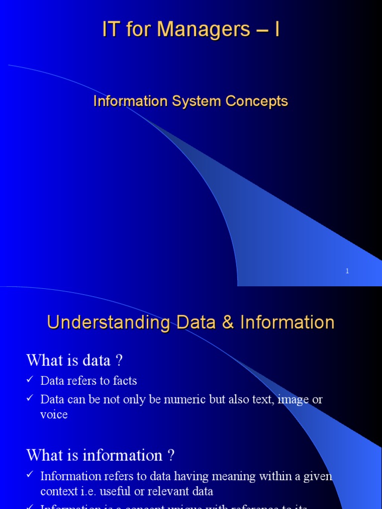 IT For Managers - I | PDF | Computer Hardware | Information System