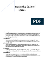 5 Communicative Styles of Speech