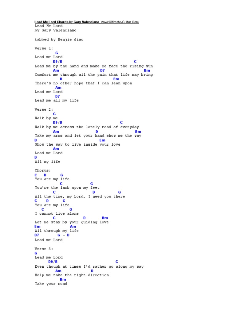Lead Me Lord Chords By Gary Valenciano Pdf