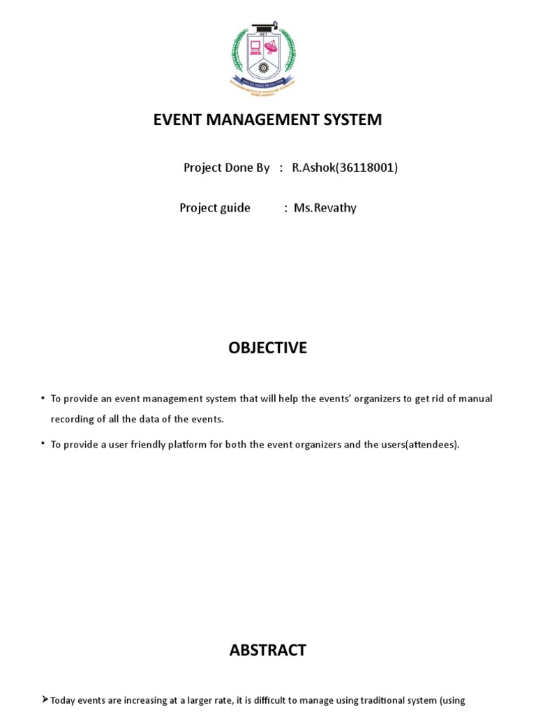 Event Management System1 | PDF | Databases | Websites