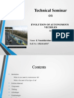 Technical Seminar: Evolution of Autonomous Vechiles