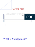 Chapter One: Basic Management Concept and Industrial Proudactivity